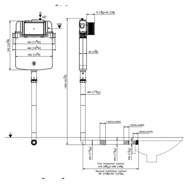 فلاشتانک توکار زمینی جاستایم کد 6373-P3-8000