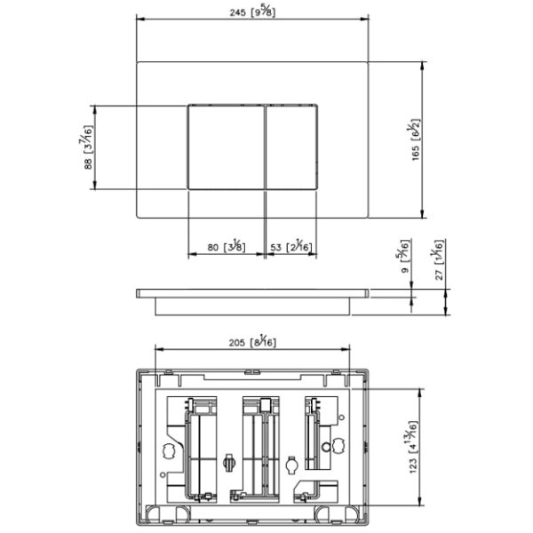 کلید فلاشتانک توکار جاستایم مدل فلت کد 6373-K1-80