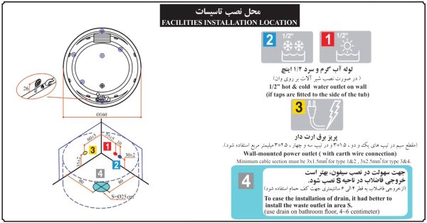 جکوزی پرشین استاندارد مدل کنزیا