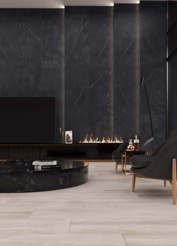 سرامیک گلدیس کاشی مدل انریکه مشکی 120×60